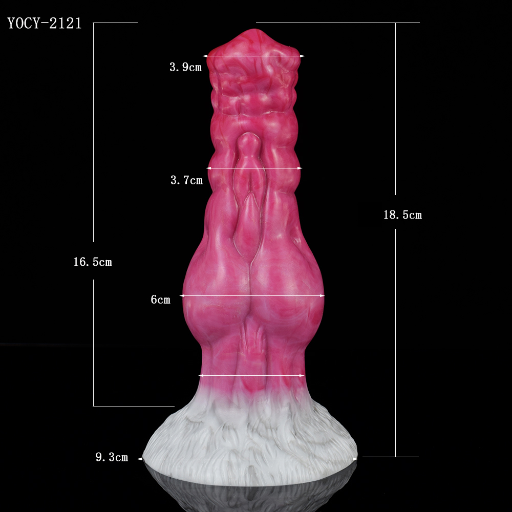 Dog Séries Animal Gory Knot Dildo Plug Anal Grande