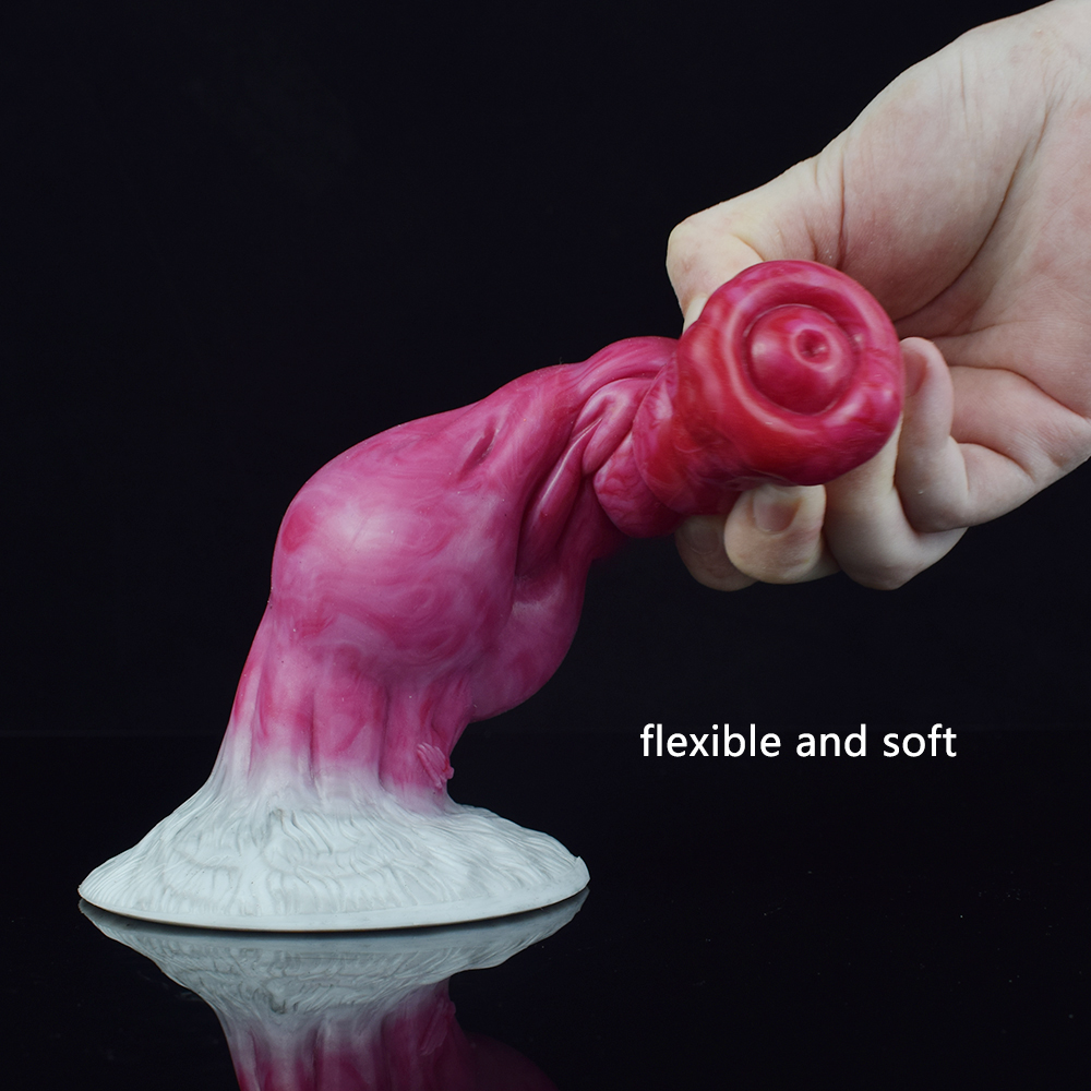 Dog Séries Animal Gory Knot Dildo Plug Anal Grande
