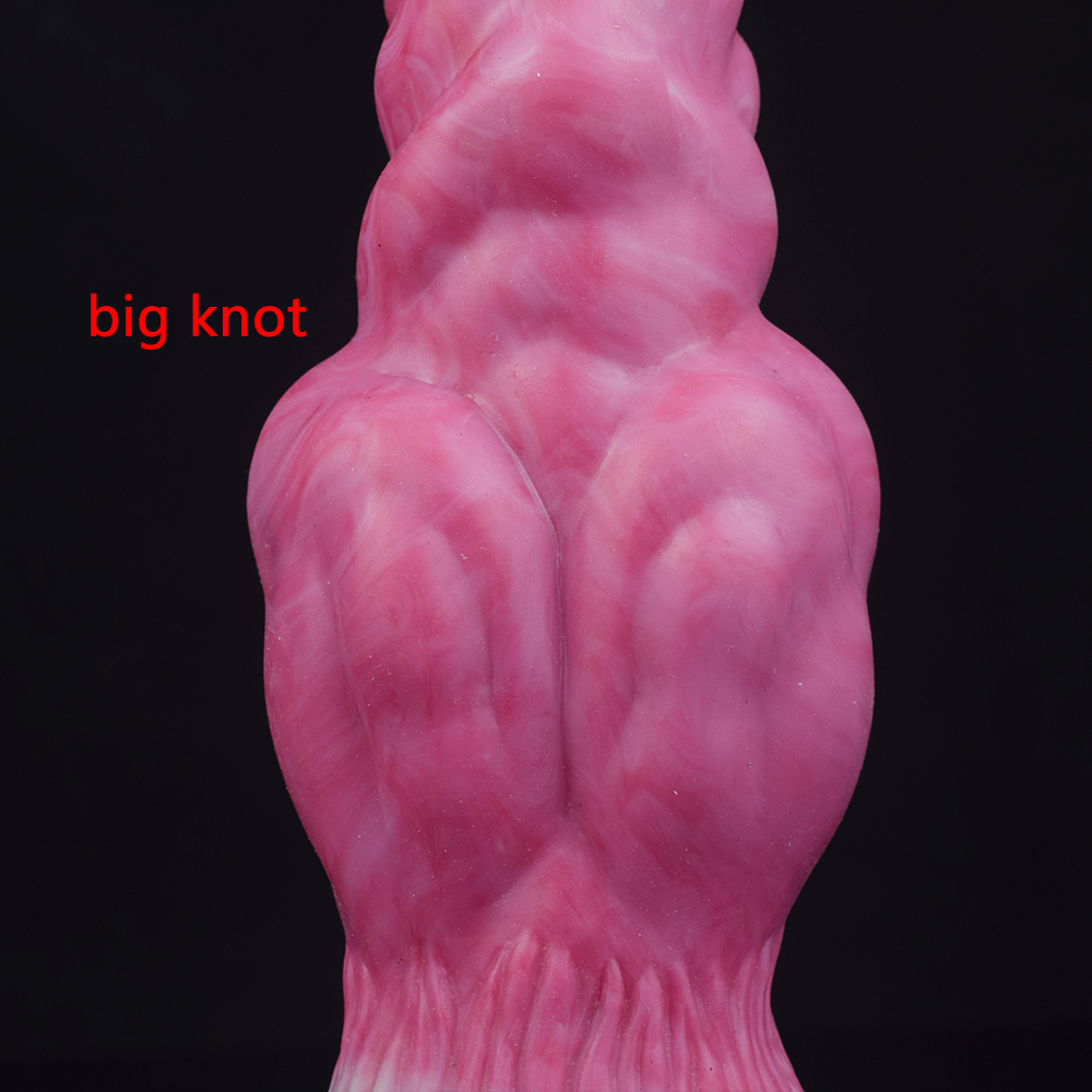 Dog Séries Animal Gory Knot Dildo Plug Anal Grande