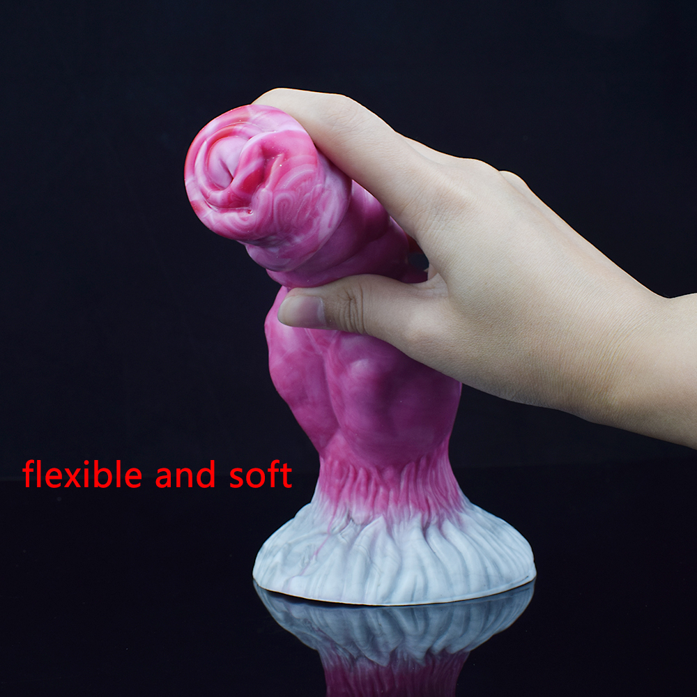 Dog Séries Animal Gory Knot Dildo Plug Anal Grande