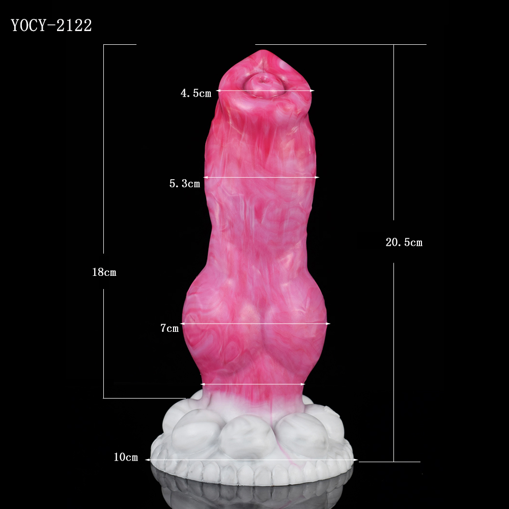 Dog Séries Animal Gory Knot Dildo Plug Anal Grande
