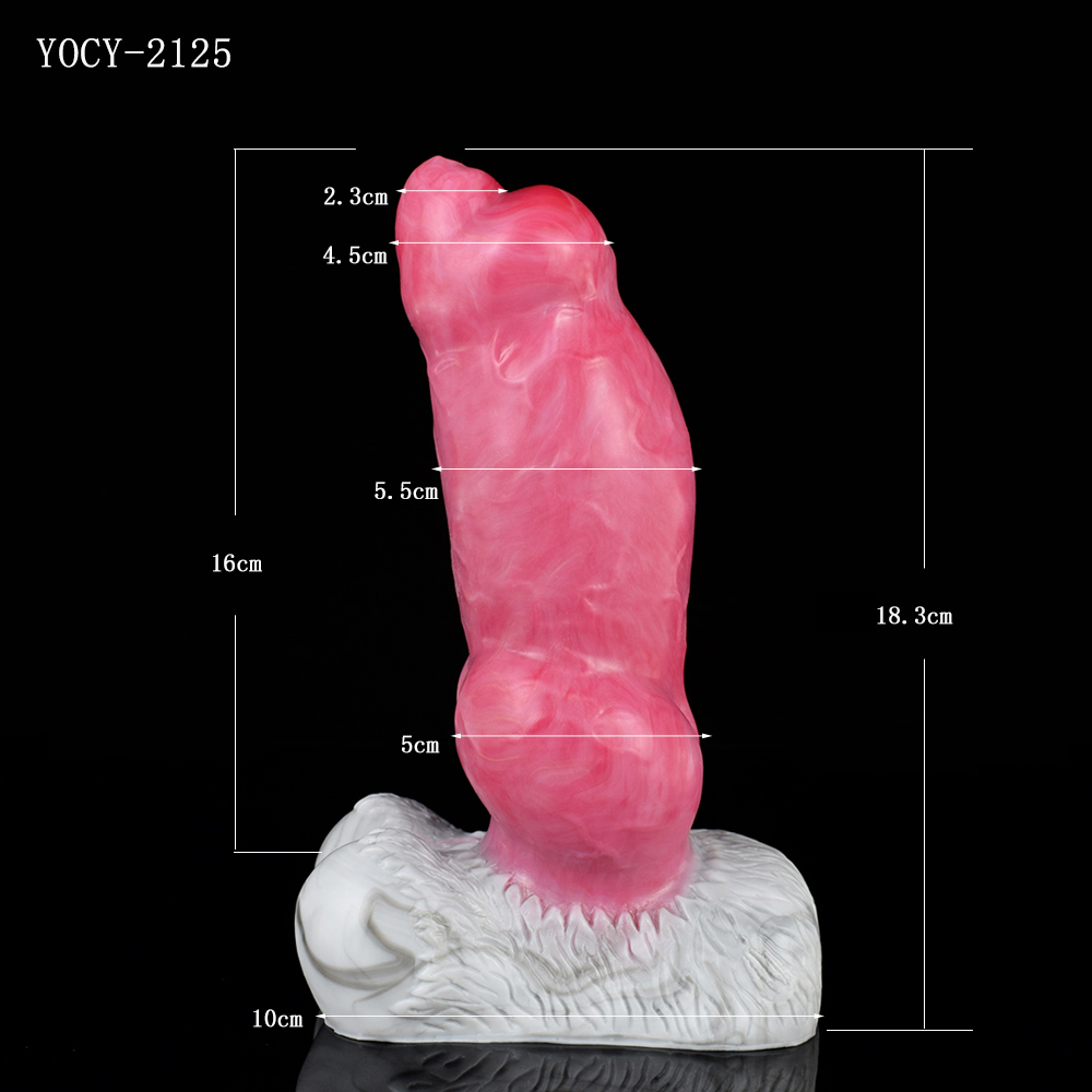 Dog Séries Animal Gory Knot Dildo Plug Anal Grande