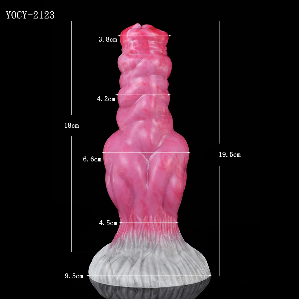 Dog Séries Animal Gory Knot Dildo Plug Anal Grande