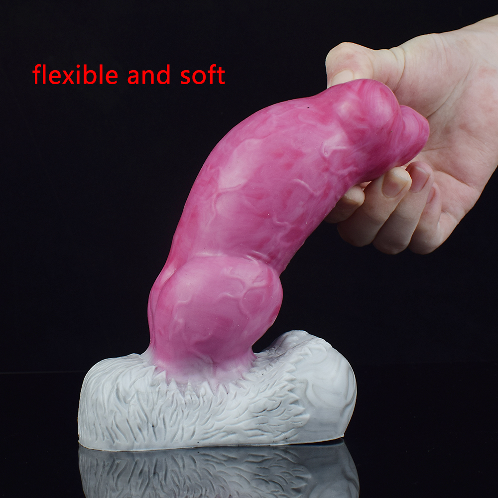 Dog Séries Animal Gory Knot Dildo Plug Anal Grande