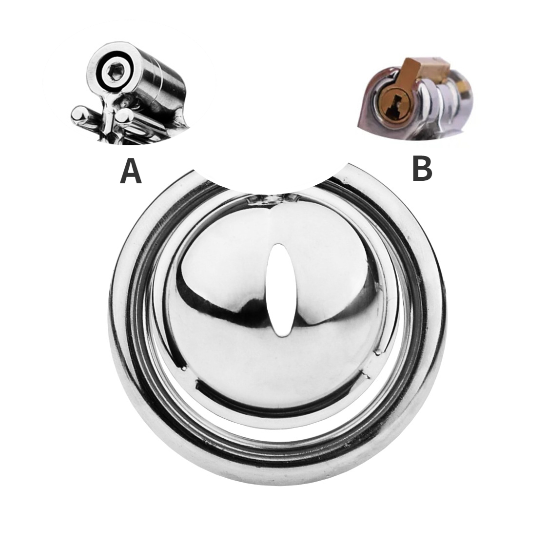 Super Small Metal Chastity Gaiola Dispositivo com 2 Diferentes Estilo de Bloqueio, Aço Inoxidável Hemisfério Penis Anéis, Cinto de Castidade, Sex Toys Super Small Metal Chastity Gaiola Dispositivo com 2 Diferentes Estilo de Bloqueio, Aço Inoxidável Hemisfério Penis Anéis, Cinto de Castidade, Sex Toys