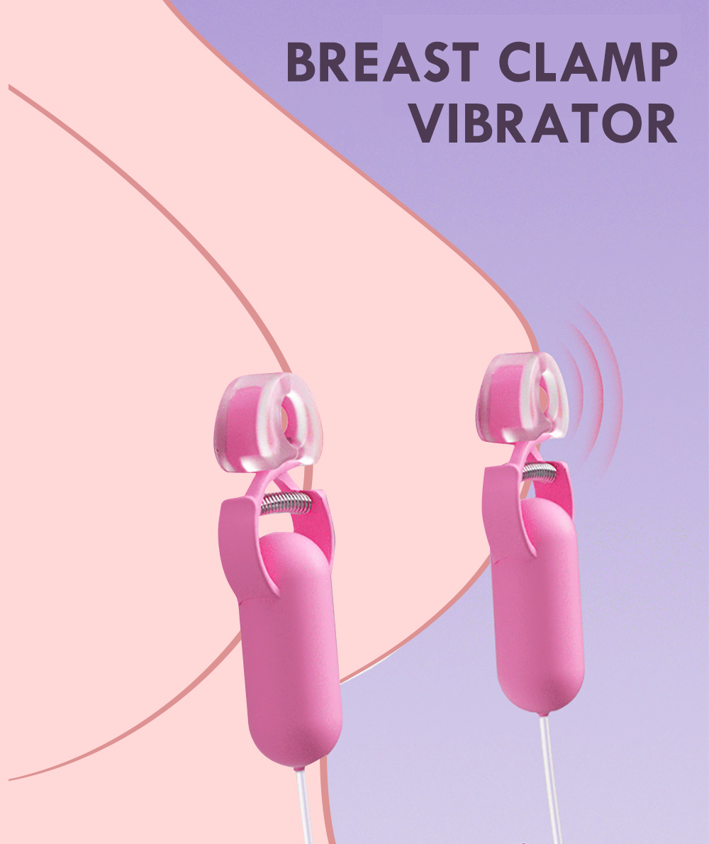 Vibrador do clitóris para mulheres, Grampos de mamilo, Clipes vibratórios, Massagem mamária, Estimulação do clitóris, Brinquedos Sexuais Eróticos, 10 Frequências