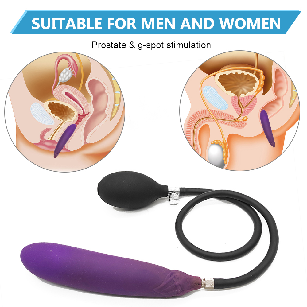 Expansor inflável do plugue anal, Dilator do plugue anal, Dildos do pénis, Estimulador do ponto G, Massageador de próstata, Brinquedos adultos engraçados, BDSM Sex Toys
