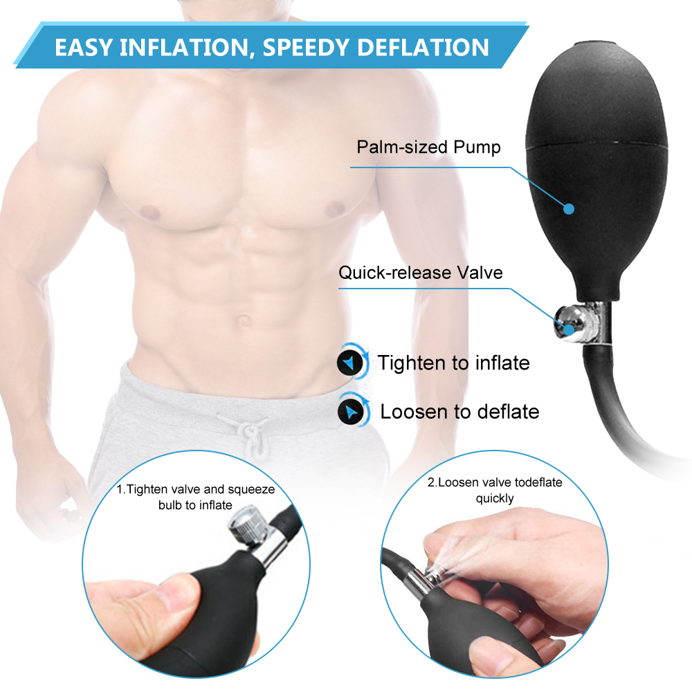 Expansor inflável do plugue anal, Dilator do plugue anal, Dildos do pénis, Estimulador do ponto G, Massageador de próstata, Brinquedos adultos engraçados, BDSM Sex Toys