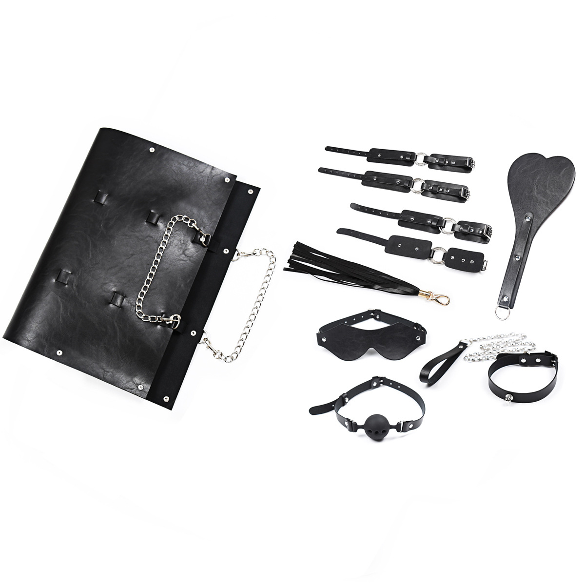 Couro bdsm kits adultos brinquedos sexuais para mulheres homens algemas gag chicote batendo produtos sexuais bdsm bondage conjunto brinquedo do sexo para casais