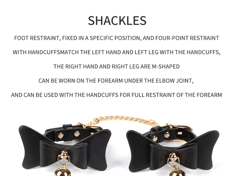 Blackwolf luxo couro bdsm kits cama sm bondage saco de armazenamento conjunto algemas colar gag adulto erótico brinquedos sexuais para casais