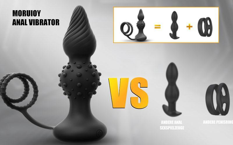 Sex Toys Penis Cock Ring Vibrador para Homens Ereção Melhorando Ejaculação Atrasada Plugue Anal Próstata Estimulação Orgasmo Massageador