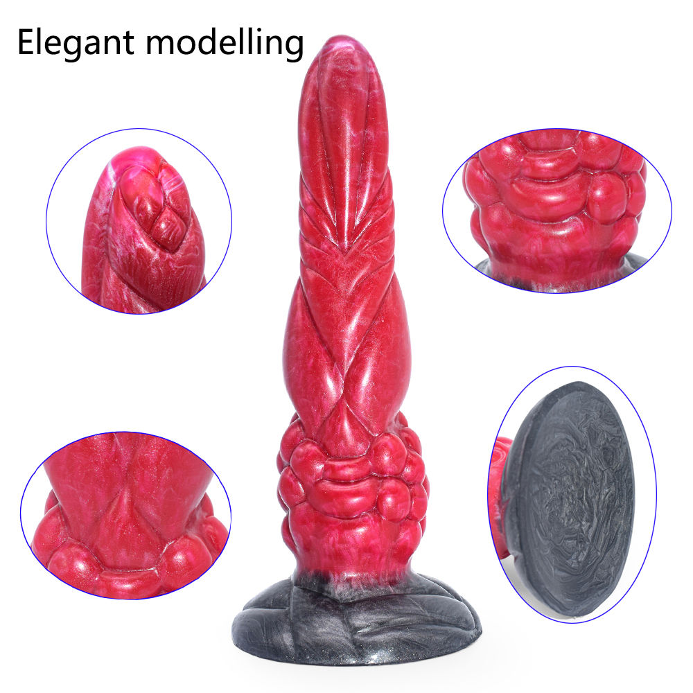 Pênis falso animal do nó grande do dildo 6cm da fantasia do silicone da tomada anal enorme de smmq para o produto masculino da loja do sexo do g-ponto
