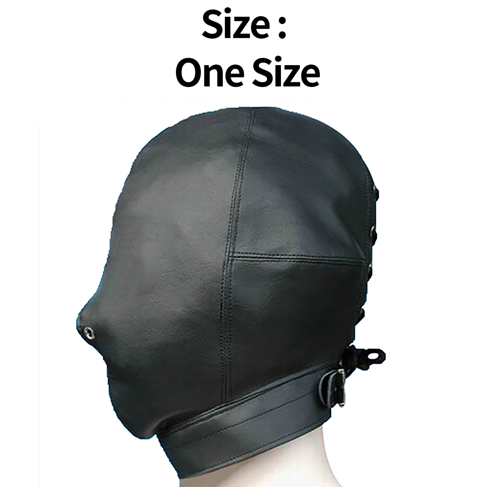 Unisex PU couro aberto olhos e boca máscara, metálico brilhante, chapelaria, rosto cheio, capuzes de borracha, Deadpools