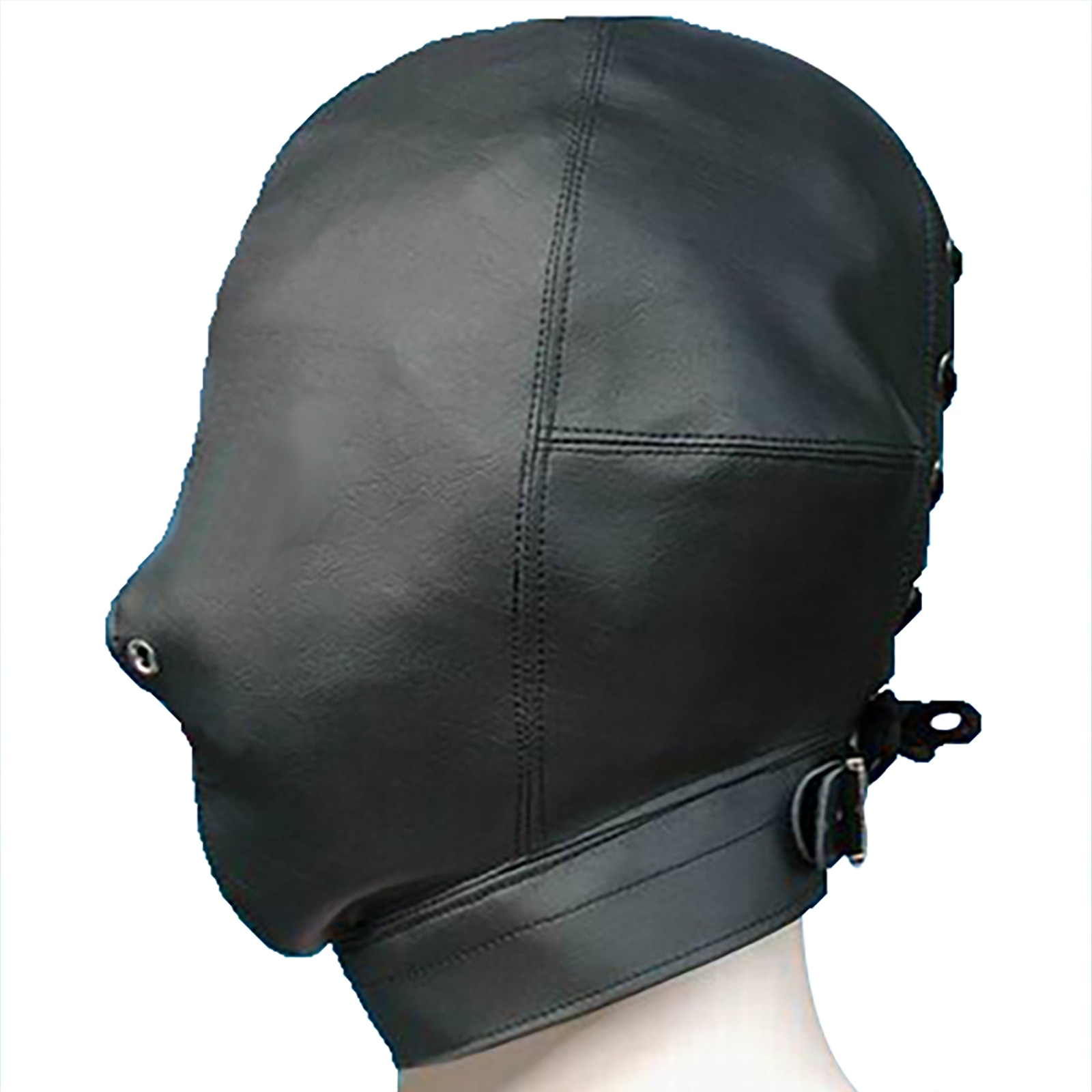 Unisex PU couro aberto olhos e boca máscara, metálico brilhante, chapelaria, rosto cheio, capuzes de borracha, Deadpools