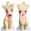 Body virilha cavada Senpai rosa com rosto de anime na frente e nas costas