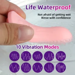 Vibrador clitoriano lavável em água corrente com 10 modos de vibração