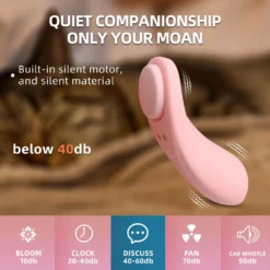 Vibrador clitoriano silencioso, abaixo de 40 decibéis