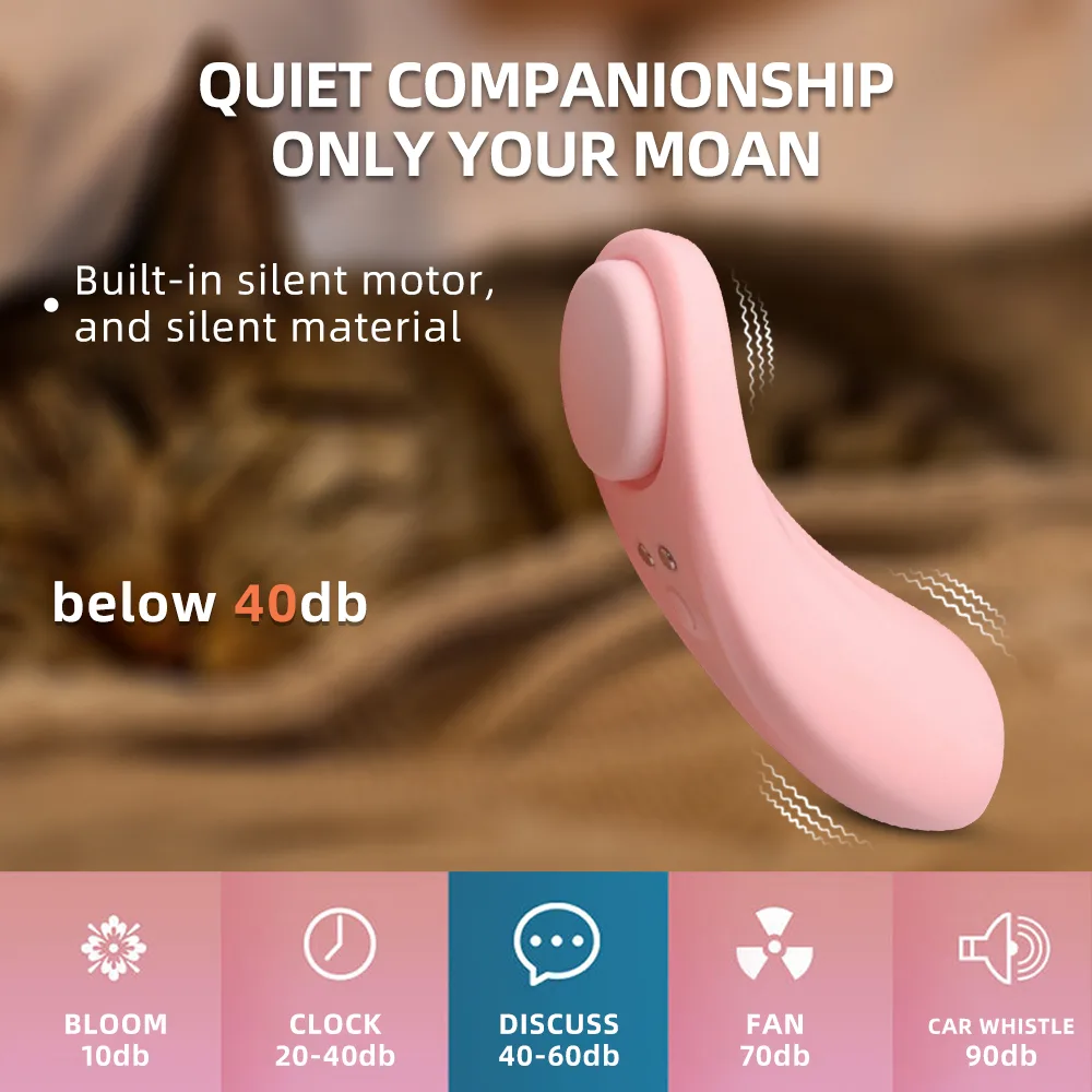 Vibrador clitoriano silencioso, abaixo de 40 decibéis