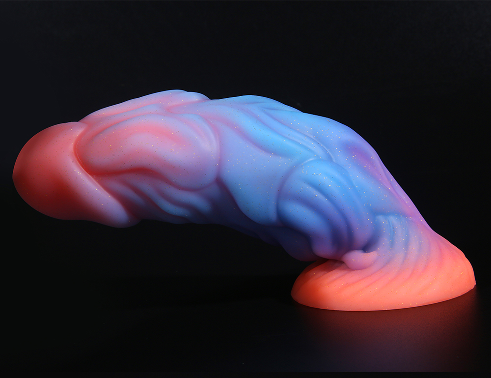 Dildo luminoso com ventosa para mulheres, pênis monstro em forma especial, plug anal brilhante, vibrador macio, brinquedos adultos, colorido, novo