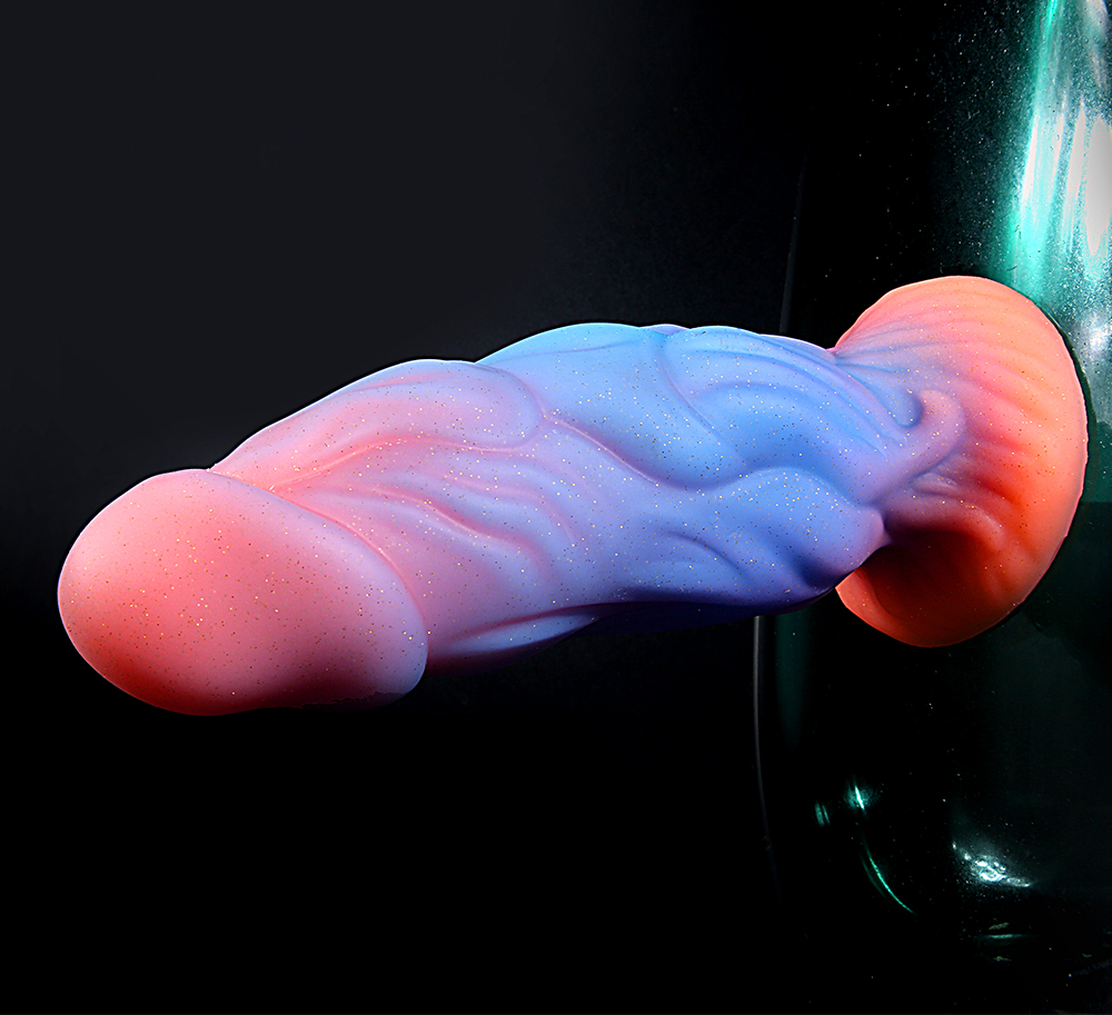 Dildo luminoso com ventosa para mulheres, pênis monstro em forma especial, plug anal brilhante, vibrador macio, brinquedos adultos, colorido, novo