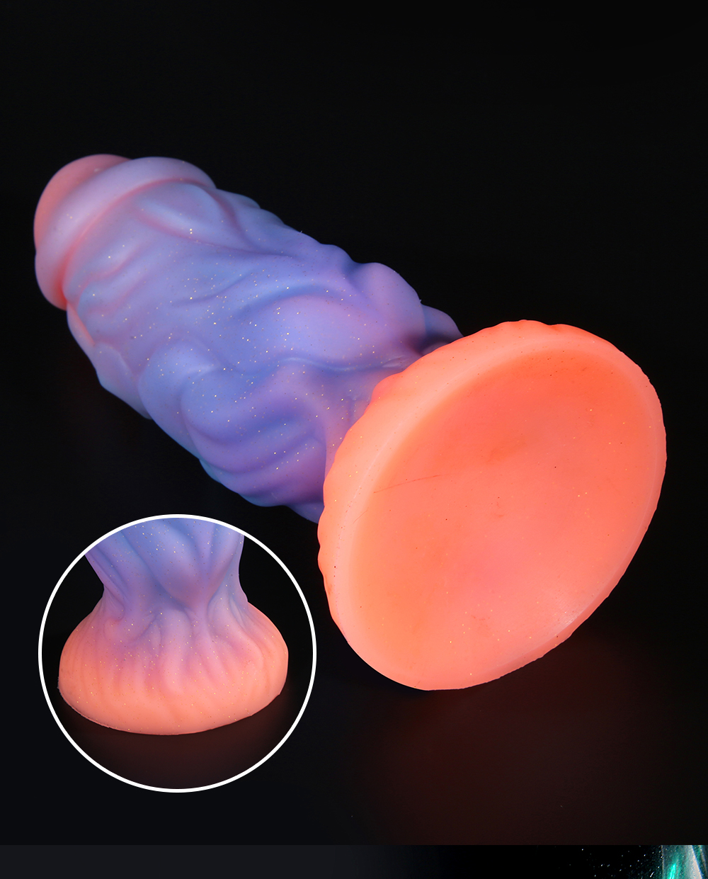 Dildo luminoso com ventosa para mulheres, pênis monstro em forma especial, plug anal brilhante, vibrador macio, brinquedos adultos, colorido, novo