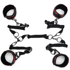 Kit de amarração under bed com quatro punhos de pelúcia e as correias de nylon