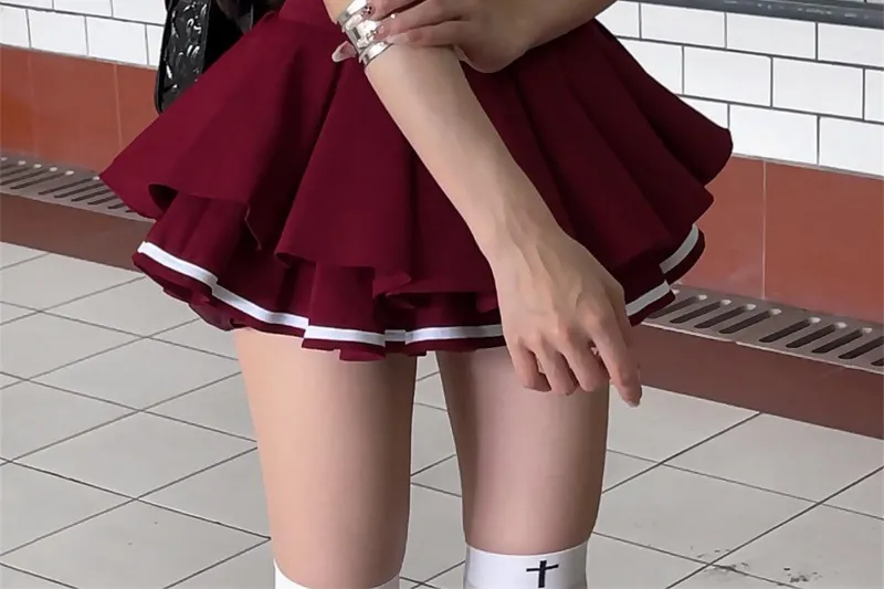 Hikigawa-Blusa de cores contrastantes chiques, tops de gola virada para baixo, mini-camisa elegante vintage, casual 2 conjuntos, moda