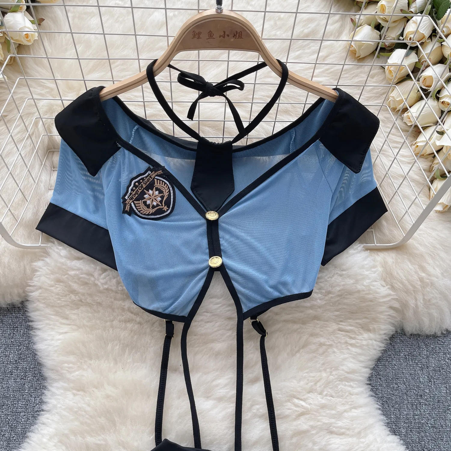 SINGREINY-Conjuntos de Uniformes Sensuais Femininos, Top Sheer com Decote V, Mini Saia com Renda, Tanga Escavada, Ternos Pornôs Cosplay, Estilo Preppy, 2023
