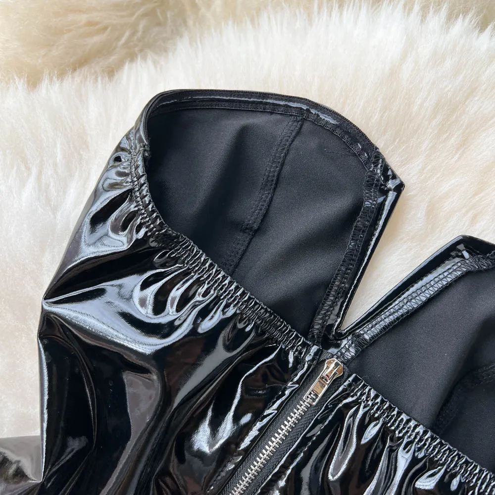 Bodysuit de malha erótica feminina, macacão de renda, combinação oca, moda sexy, pijama