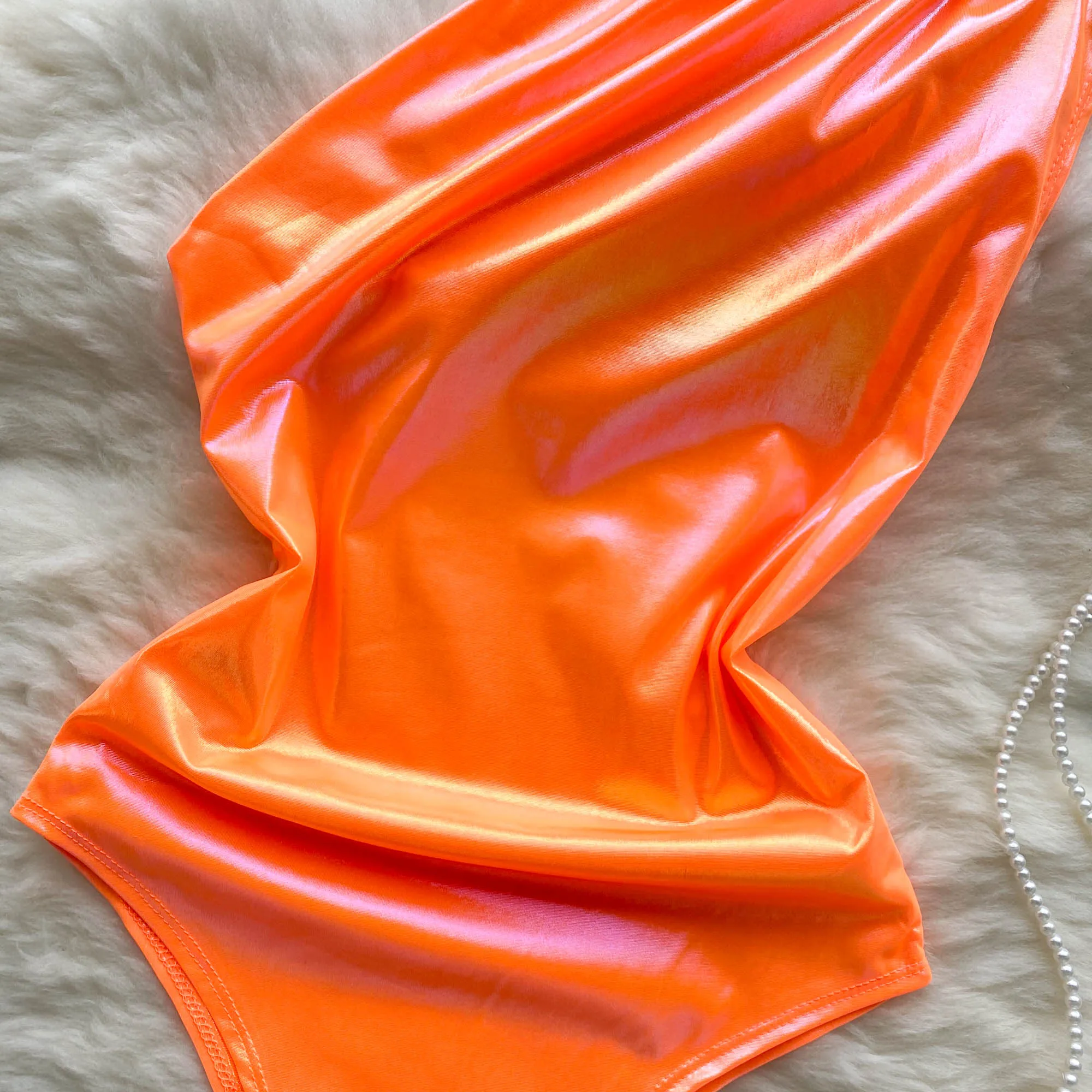 Bodysuit de malha erótica feminina, macacão de renda, combinação oca, moda sexy, pijama