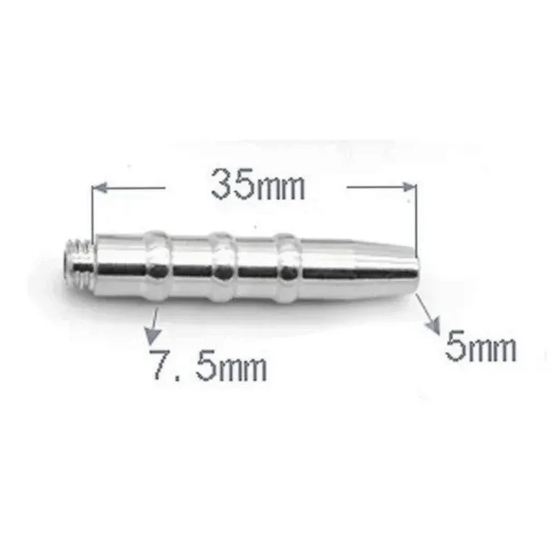 Sonda uretral de metal com 35 mm de comprimento, ponta de 5 mm e rosca de 7,5 mm