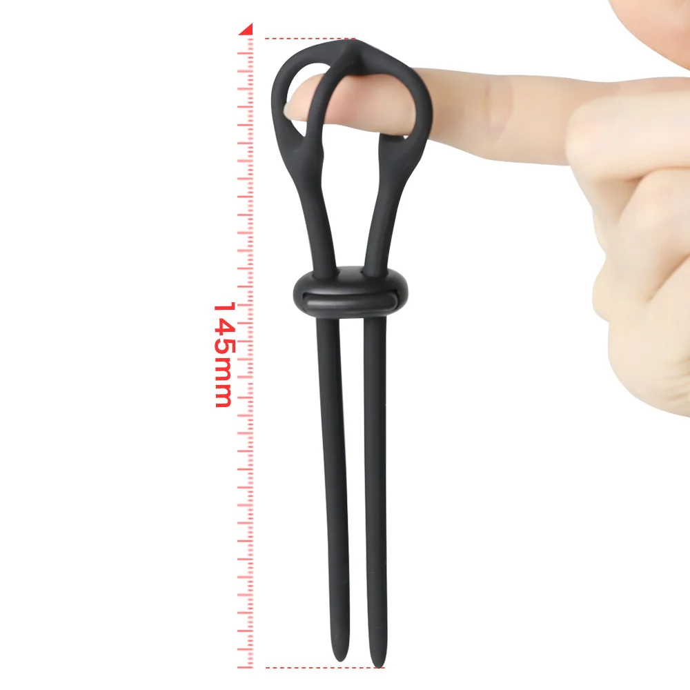 Anel penis elástico ajustável de silicone para homens, anéis de galo, corda, ejaculação tardia, anéis de galo, brinquedos sexuais para adultos, cockting duradouro, sex shop