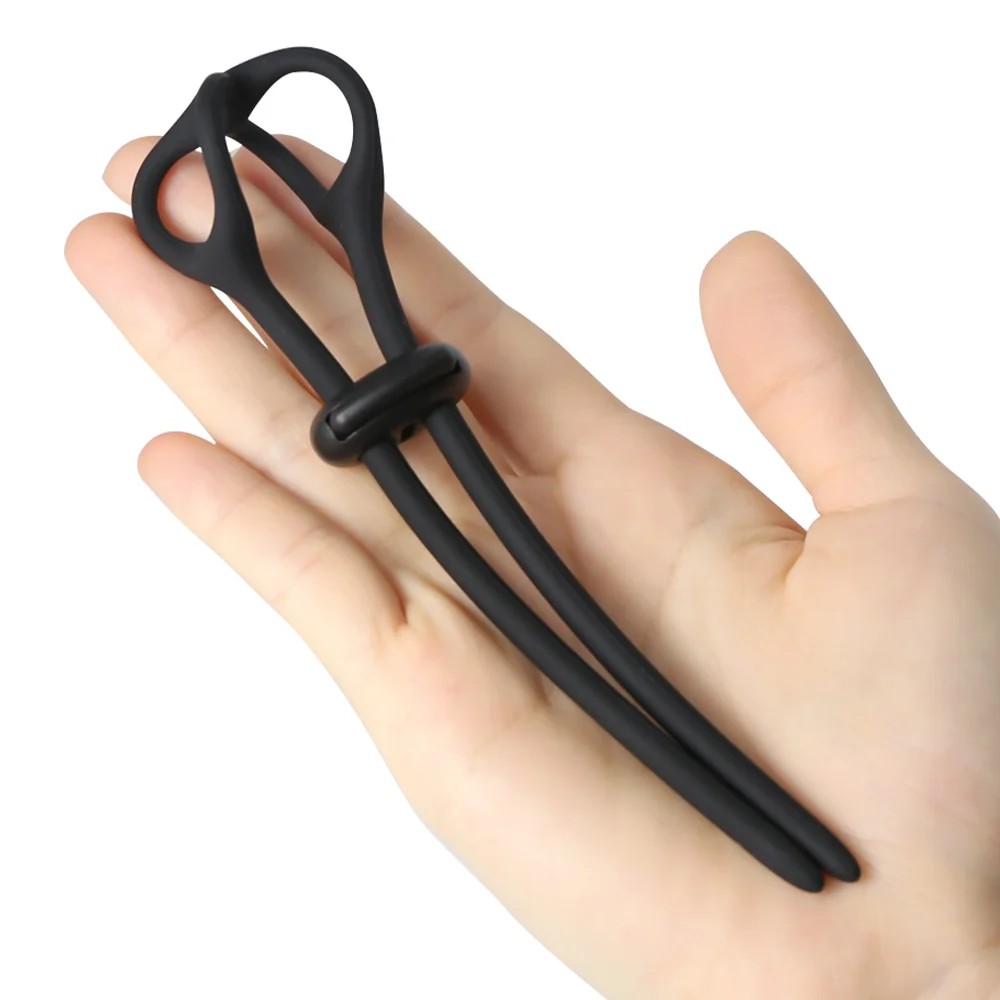 Anel penis elástico ajustável de silicone para homens, anéis de galo, corda, ejaculação tardia, anéis de galo, brinquedos sexuais para adultos, cockting duradouro, sex shop