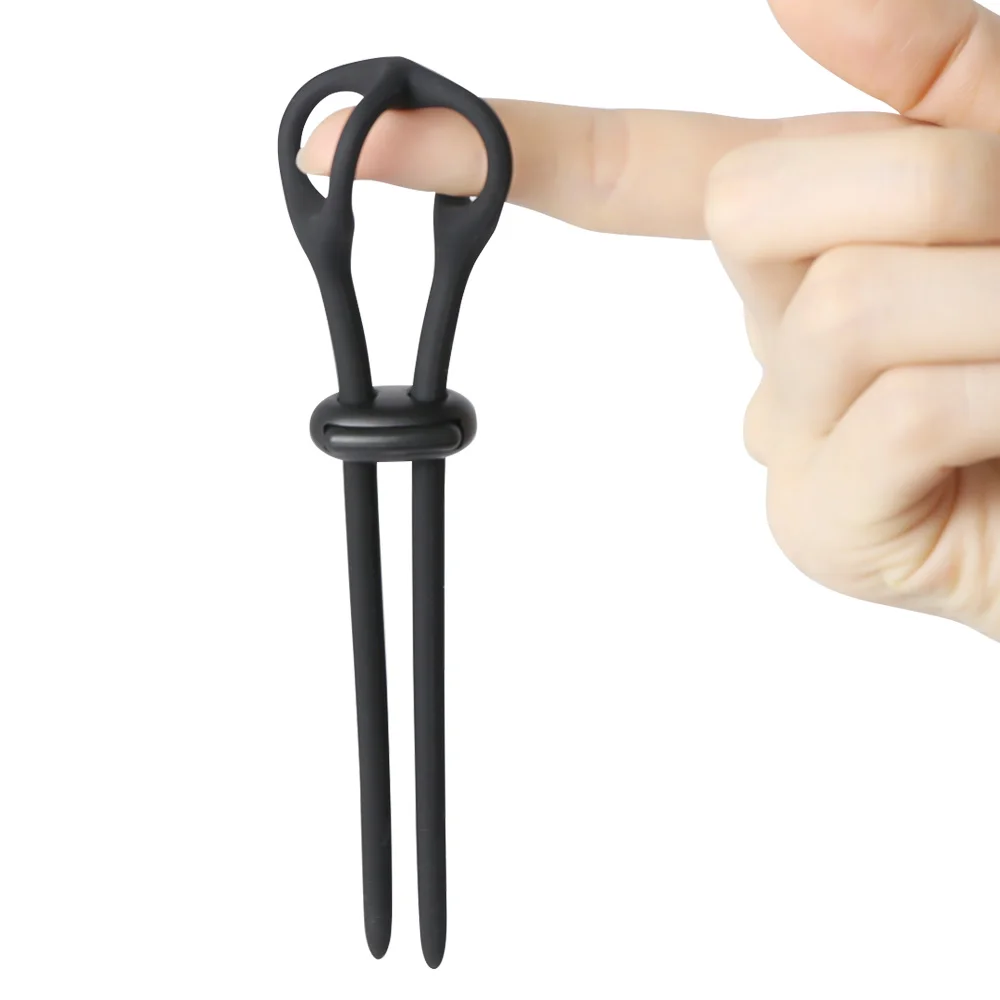 Anel penis elástico ajustável de silicone para homens, anéis de galo, corda, ejaculação tardia, anéis de galo, brinquedos sexuais para adultos, cockting duradouro, sex shop