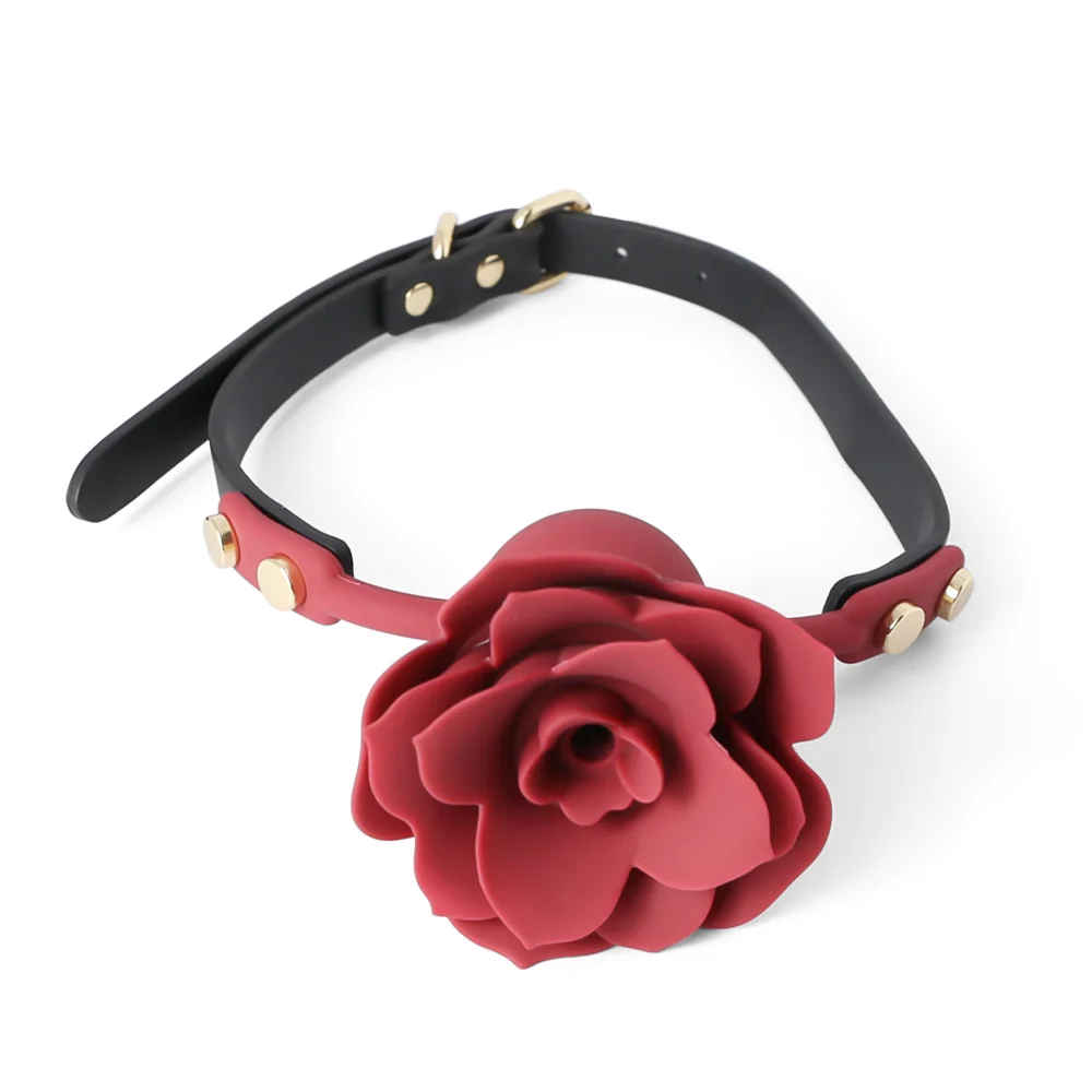 Silicone Respirável Rose Ball Gag, Bondage Gag, Boca Aberta Gags, Fixação Oral, BDSM, Brinquedos Sexuais Adultos, Jogos de Casais