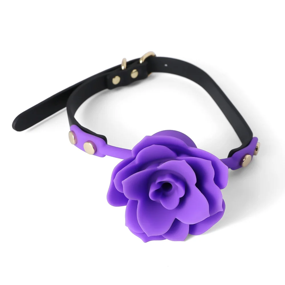 Silicone Respirável Rose Ball Gag, Bondage Gag, Boca Aberta Gags, Fixação Oral, BDSM, Brinquedos Sexuais Adultos, Jogos de Casais