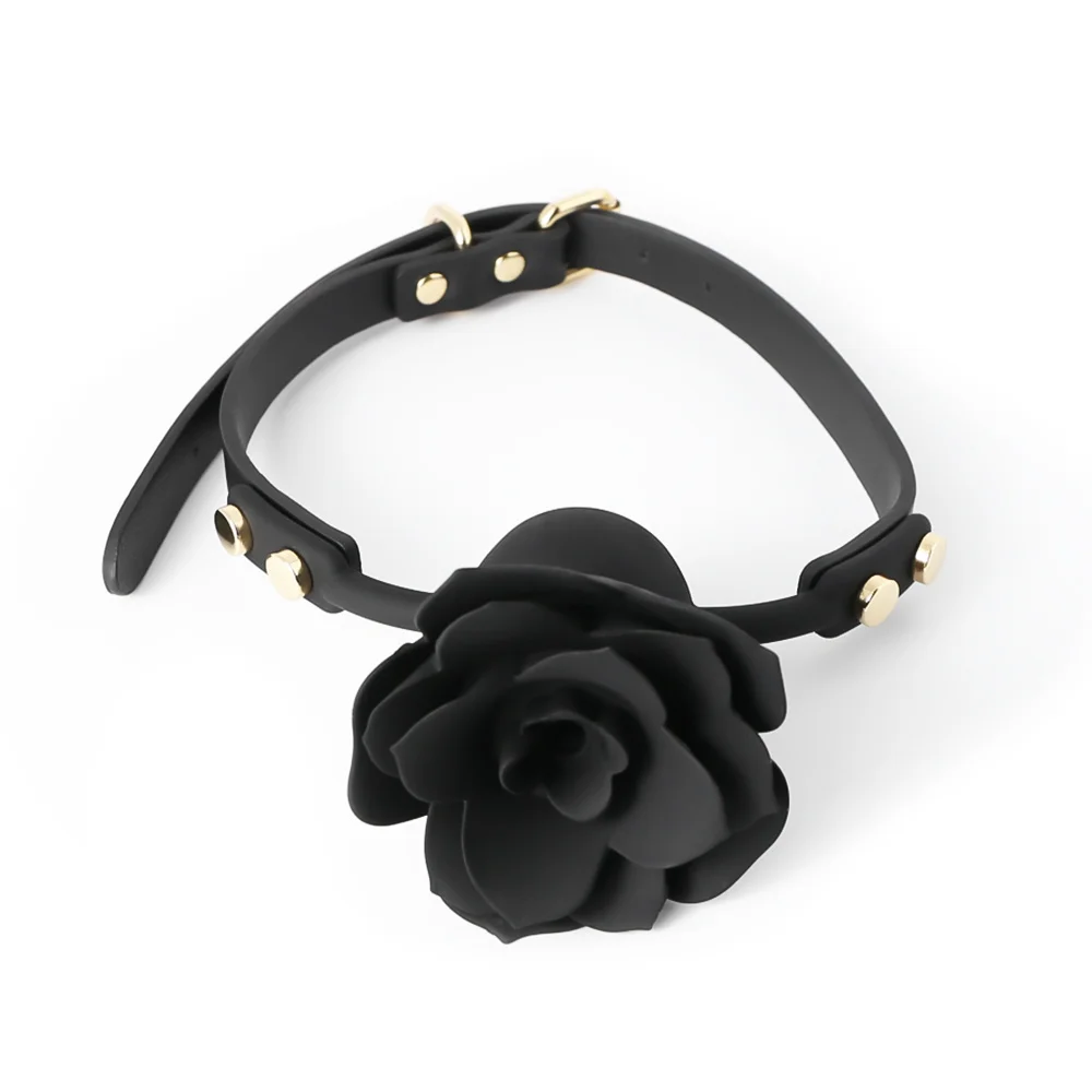 Silicone Respirável Rose Ball Gag, Bondage Gag, Boca Aberta Gags, Fixação Oral, BDSM, Brinquedos Sexuais Adultos, Jogos de Casais