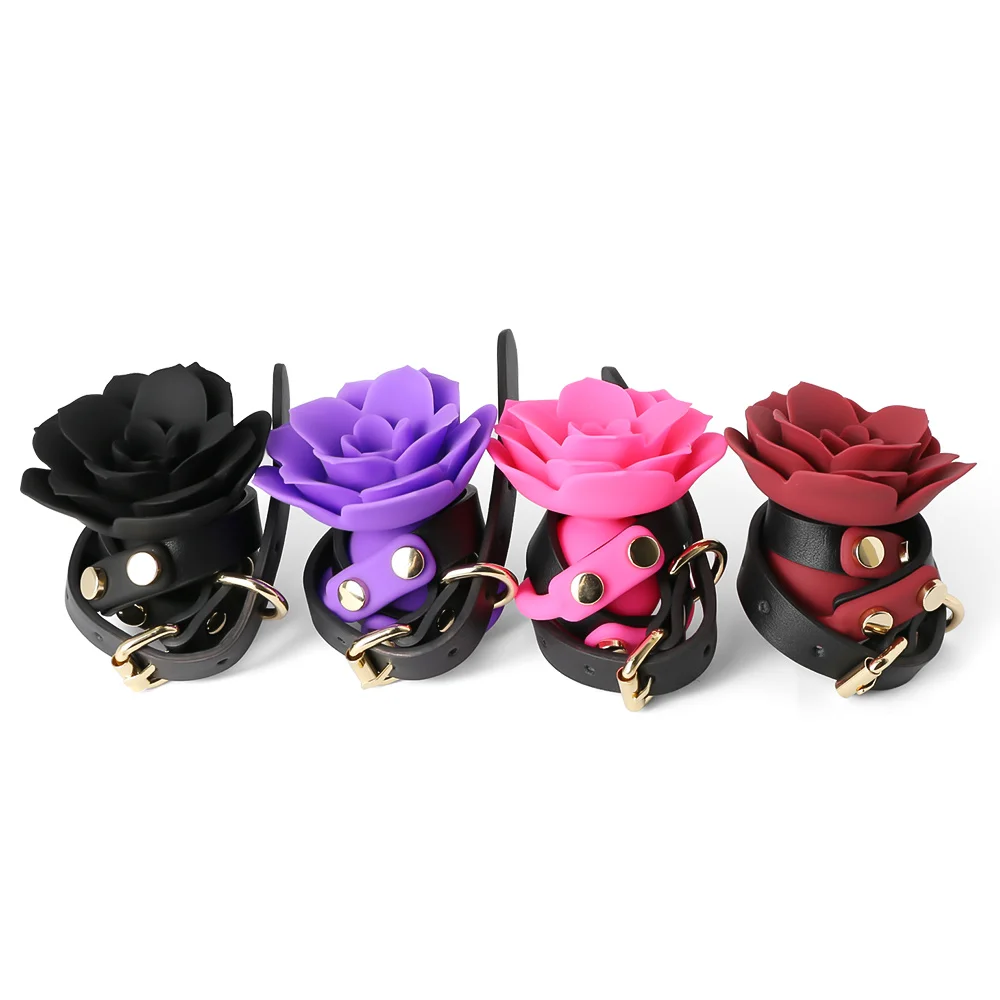 Silicone Respirável Rose Ball Gag, Bondage Gag, Boca Aberta Gags, Fixação Oral, BDSM, Brinquedos Sexuais Adultos, Jogos de Casais