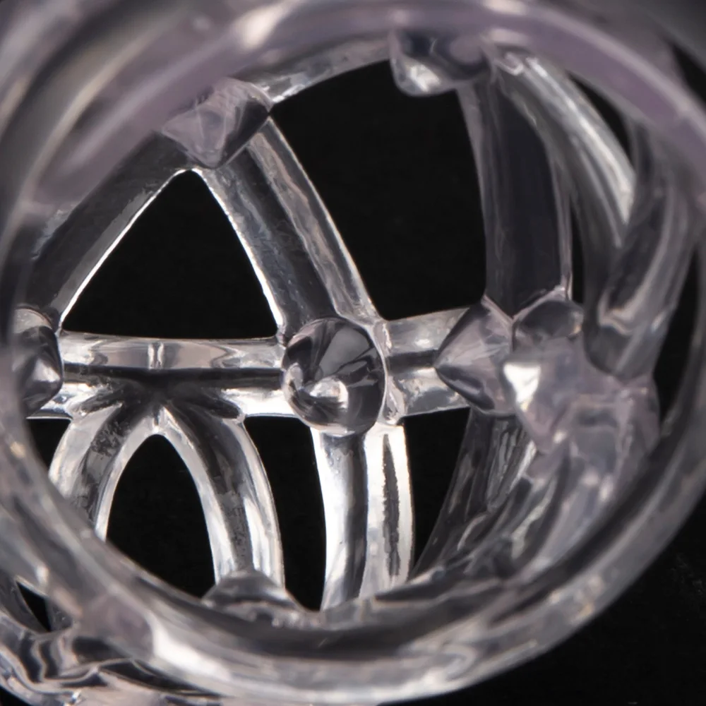 Gaiola de castidade clara para homens, gaiola de galo masculino, anel de pênis, trava, cinto de treinamento, brinquedos sexuais BDSM, impressão 3D, novo