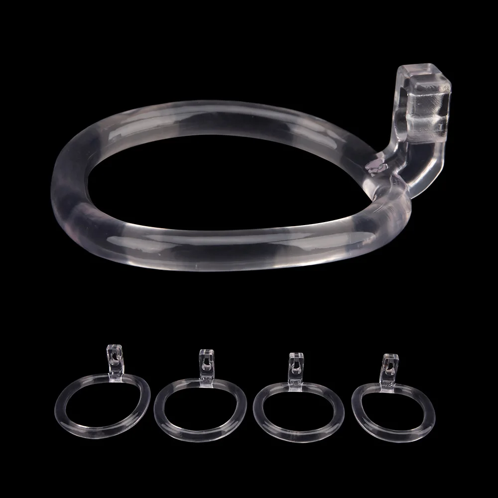 Gaiola de castidade clara para homens, gaiola de galo masculino, anel de pênis, trava, cinto de treinamento, brinquedos sexuais BDSM, impressão 3D, novo