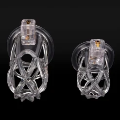 Alternative view of Gaiola de Castidade Transparente Anel Peniano Cock Cage