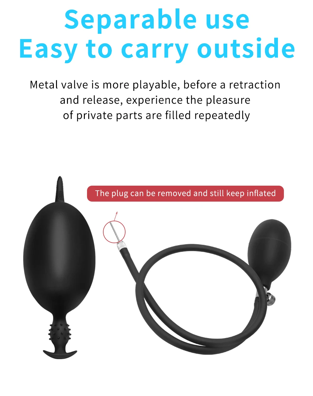 Silicone inflável anal plug butt plug expansor próstata massageador anal dilatador extensor massageador mulheres casais sexo gay brinquedos