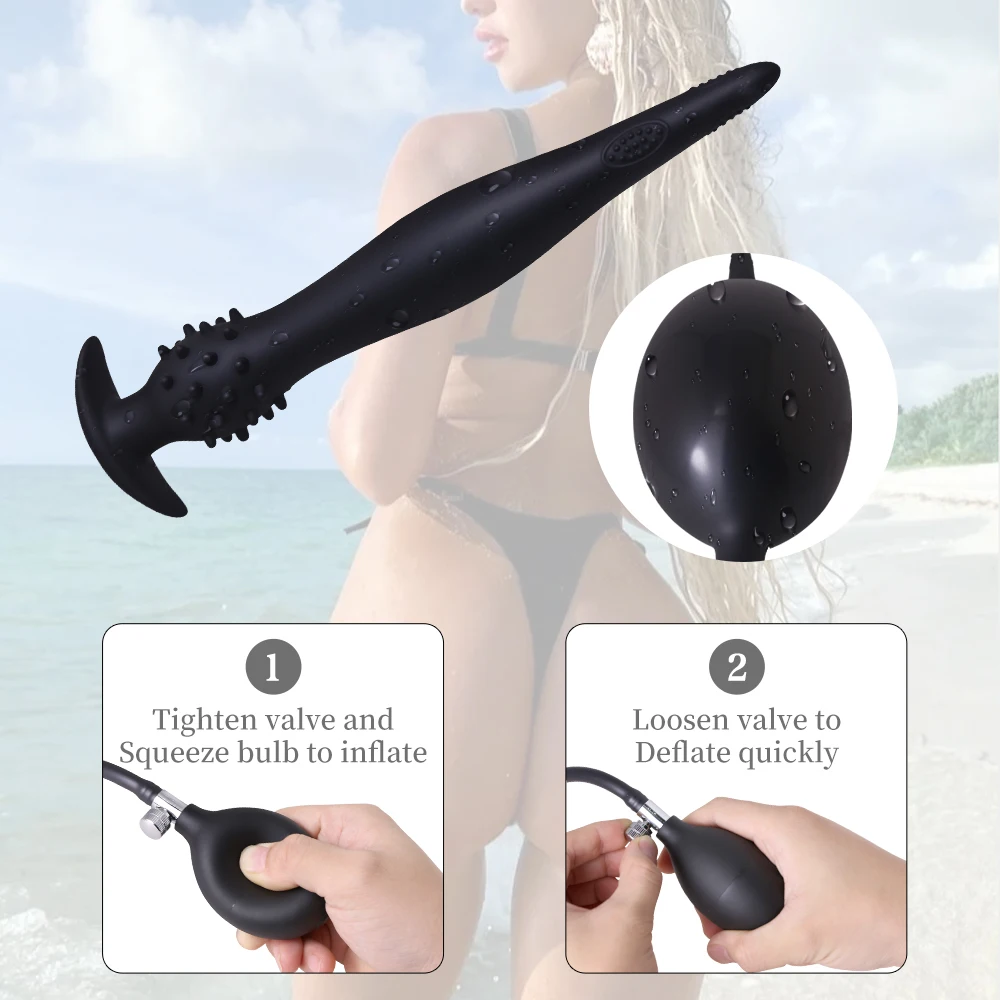 Silicone inflável anal plug butt plug expansor próstata massageador anal dilatador extensor massageador mulheres casais sexo gay brinquedos