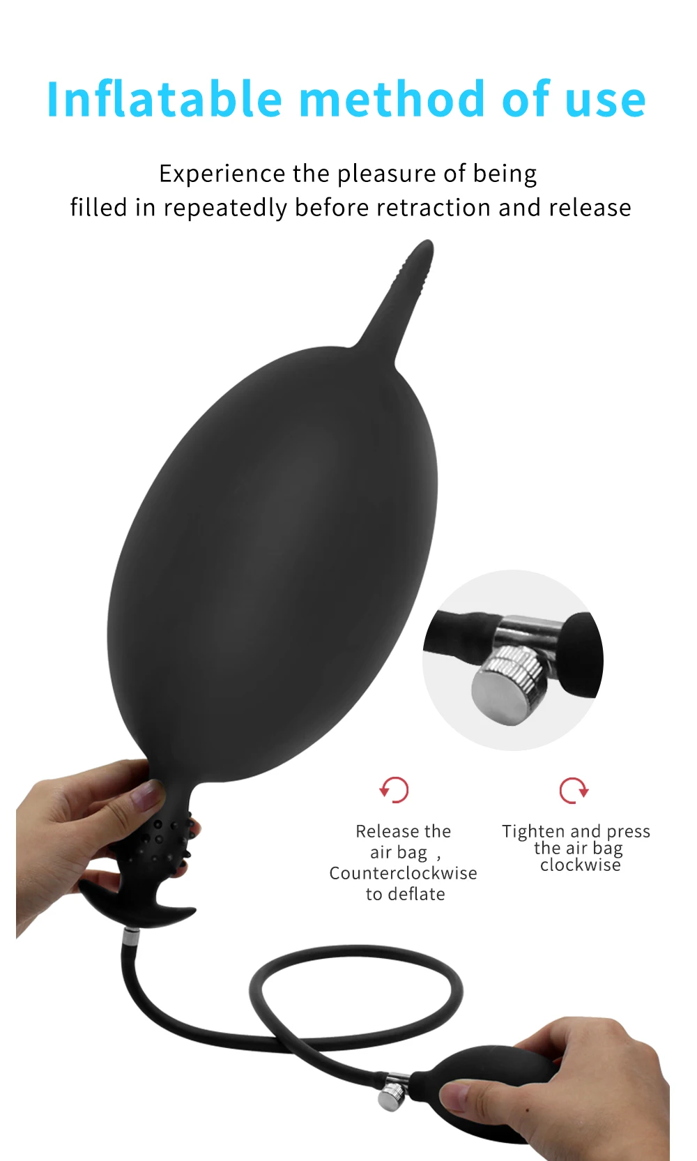 Silicone inflável anal plug butt plug expansor próstata massageador anal dilatador extensor massageador mulheres casais sexo gay brinquedos