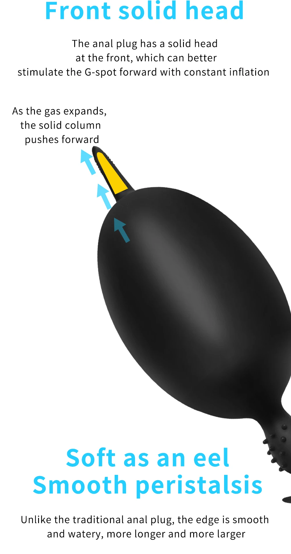 Silicone inflável anal plug butt plug expansor próstata massageador anal dilatador extensor massageador mulheres casais sexo gay brinquedos