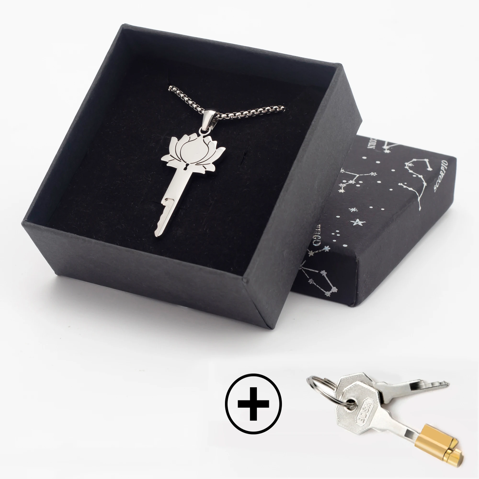 Silver-1pcs Key Lock