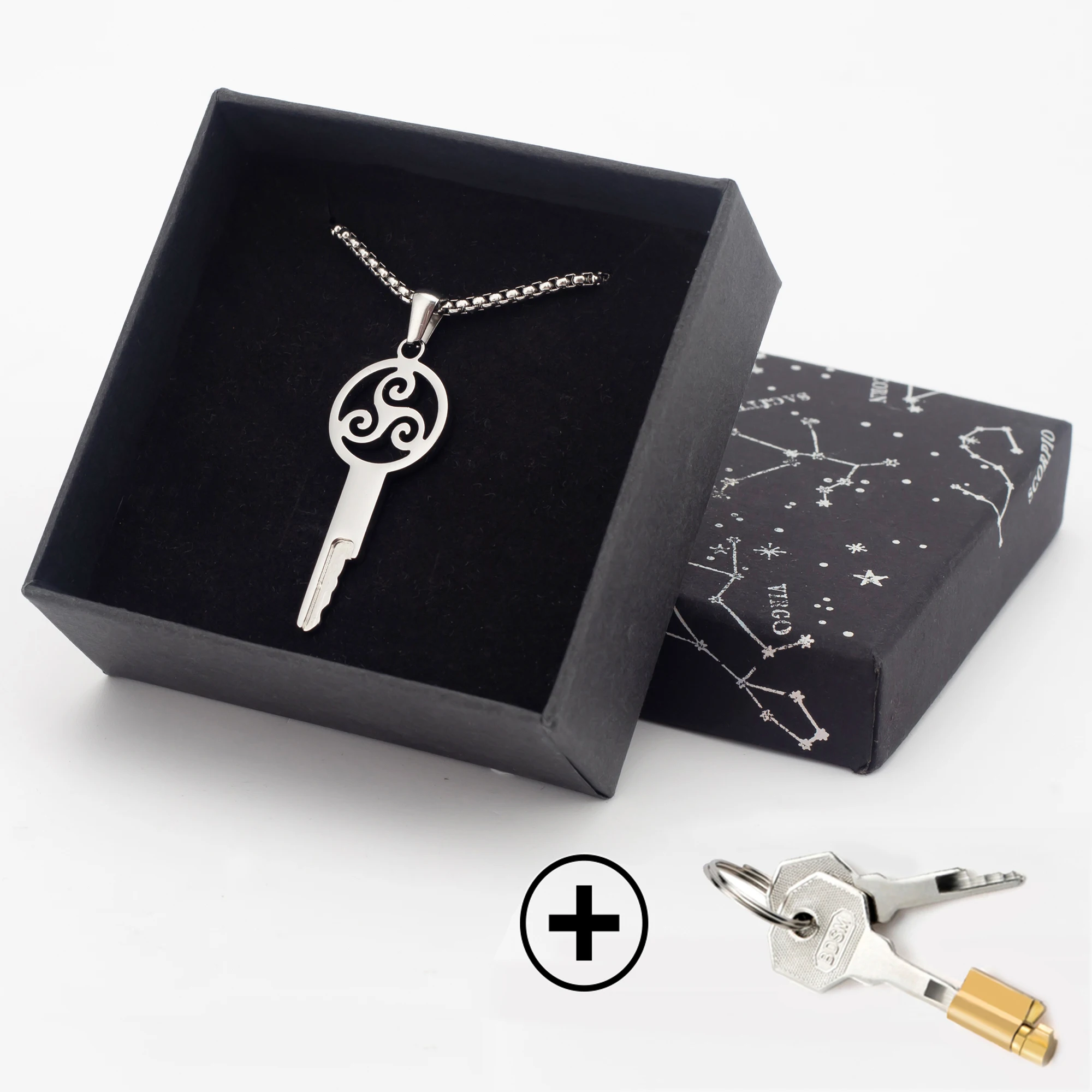 Silver-1pcs Key Lock