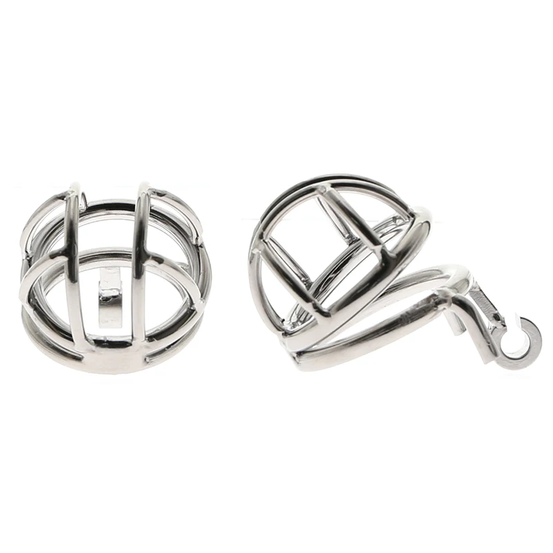 Gaiola de castidade em aço inoxidável para homens, fechamento pequeno do pénis do metal, gaiola do galo, anel uretral, brinquedo do sexo do BDSM, escravidão erótica, novo