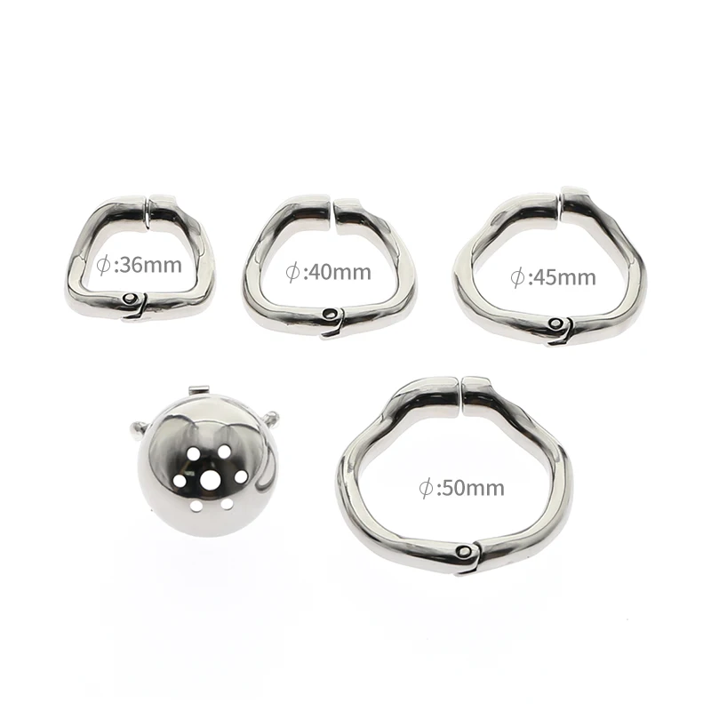 Gaiola de castidade em aço inoxidável para homens, fechamento pequeno do pénis do metal, gaiola do galo, anel uretral, brinquedo do sexo do BDSM, escravidão erótica, novo