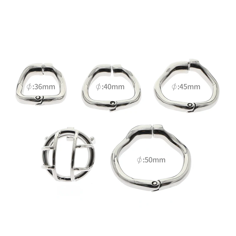 Gaiola de castidade em aço inoxidável para homens, fechamento pequeno do pénis do metal, gaiola do galo, anel uretral, brinquedo do sexo do BDSM, escravidão erótica, novo